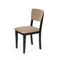 Mesa De Jantar Redonda Montreal Preta Com 4 Cadeiras Estofadas Ella Preto/marrom Claro - 5