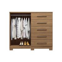 Cômoda Infantil Malaga 2.5 2 Portas e 5 Gavetas c/ Pés Jatoba - Santos Andirá - 4