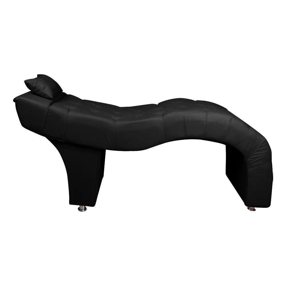 Maca Estofada Para Clínica De Estética Facial Com Capitonê Andressa Veludo Speciale Home Preto - 6