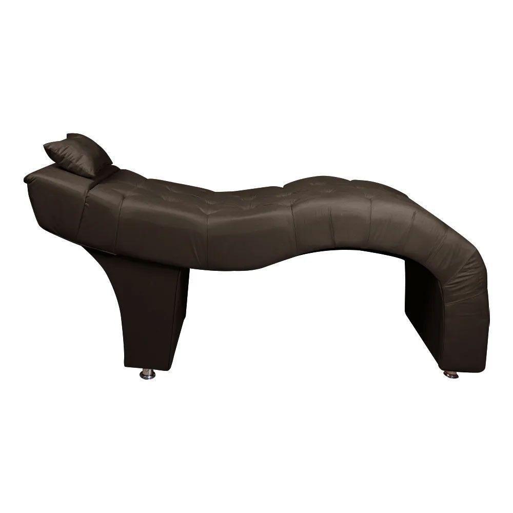 Maca Estofada Para Clínica De Estética Facial Com Capitonê Andressa Marrom Veludo Speciale Home Marrom - 3