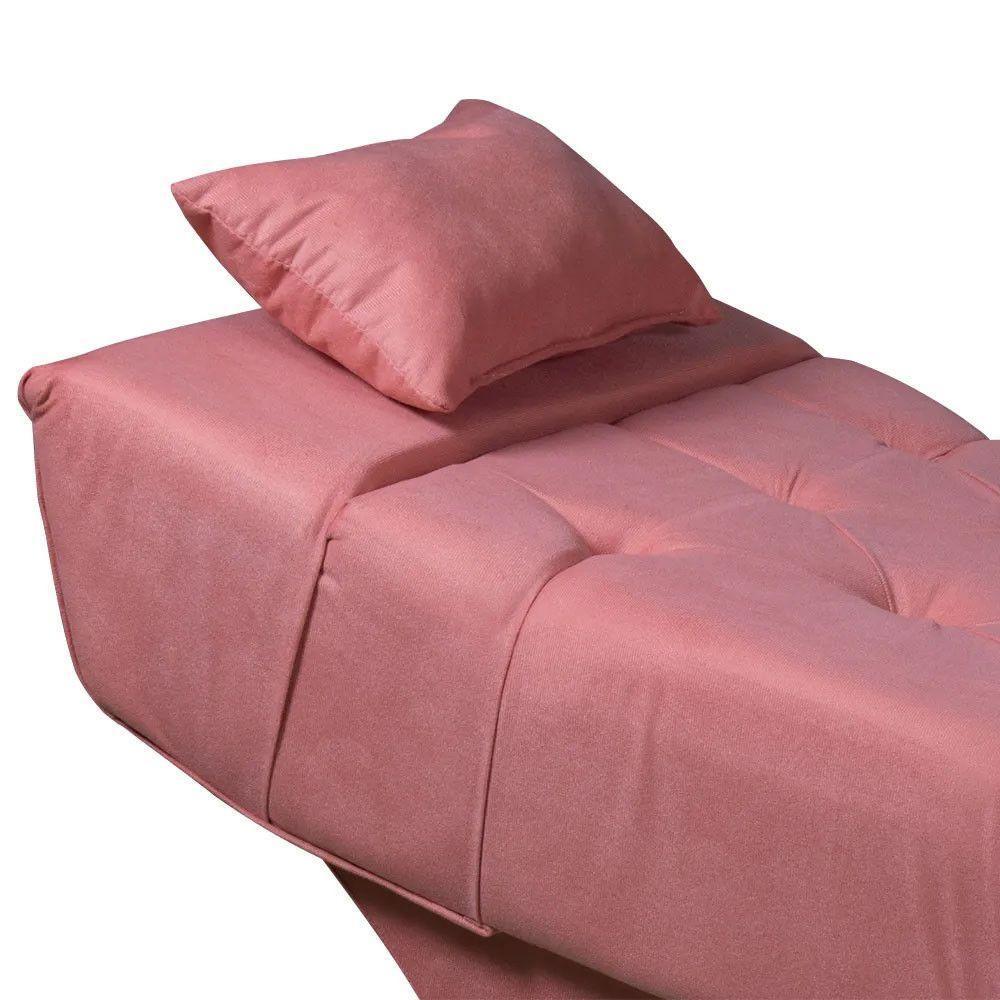 Maca Estofada Para Clínica De Estética Facial Com Capitonê Andressa Veludo Speciale Home Coral - 5