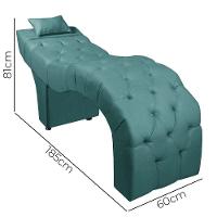 Maca Estofada Para Clínica De Estética Facial Com Capitonê Andressa Veludo Turquesa Speciale Home Turquesa