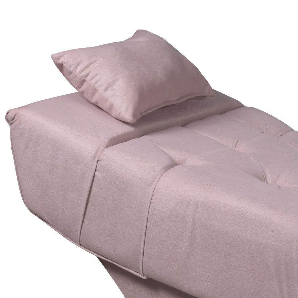 Maca Estofada Para Clínica De Estética Facial Com Capitonê Andressa Veludo Speciale Home Rose - 4