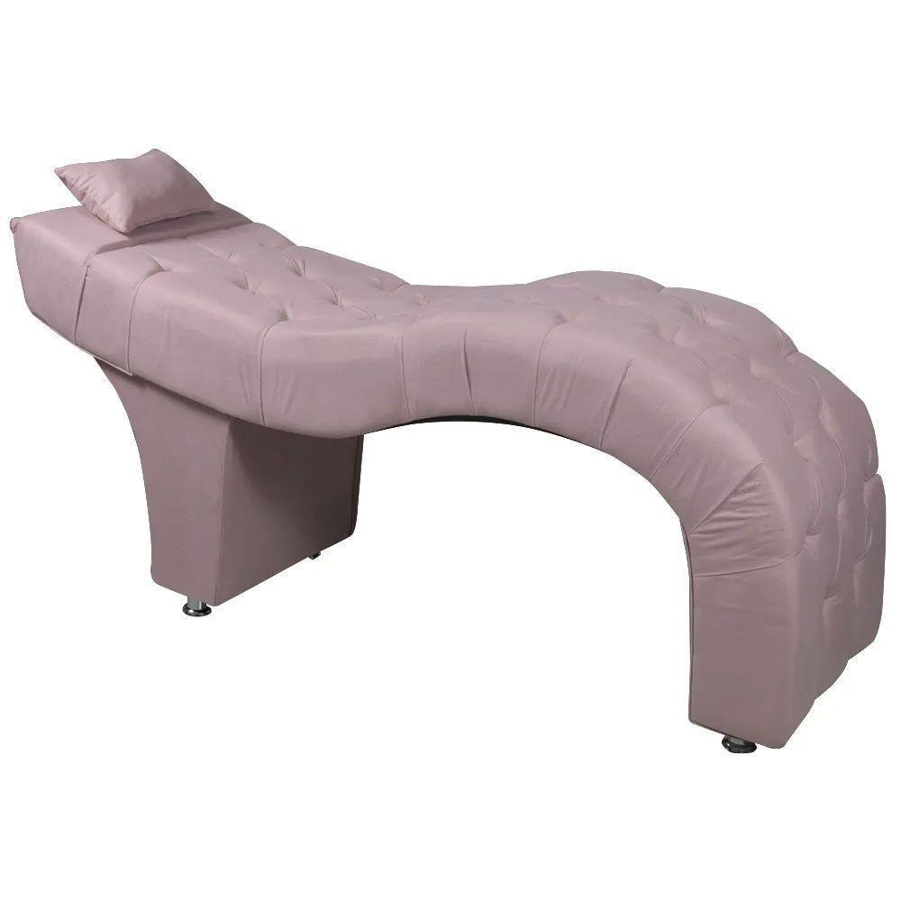 Maca Estofada Para Clínica De Estética Facial Com Capitonê Andressa Veludo Speciale Home Rose - 6