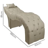Maca Estofada Para Clínica De Estética Facial Com Capitonê Andressa Suede Bege Speciale Home Bege - 5