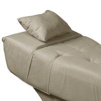 Maca Estofada Para Clínica De Estética Facial Com Capitonê Andressa Suede Bege Speciale Home Bege - 7