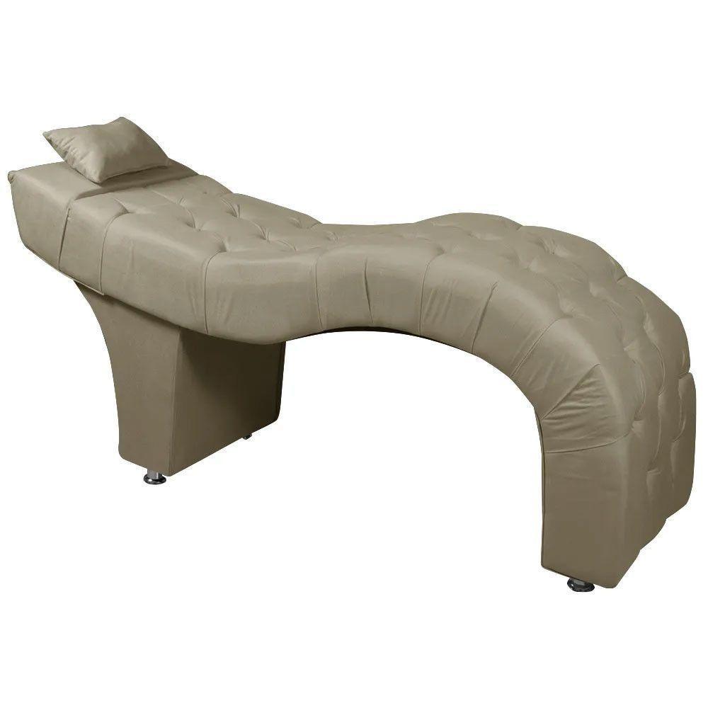 Maca Estofada Para Clínica De Estética Facial Com Capitonê Andressa Suede Speciale Home Bege - 6