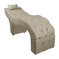 Maca Estofada Para Clínica De Estética Facial Com Capitonê Andressa Suede Speciale Home Bege - 1