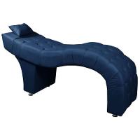 Maca Estofada Para Clínica De Estética Facial Com Capitonê Andressa Veludo Speciale Home Azul - 5