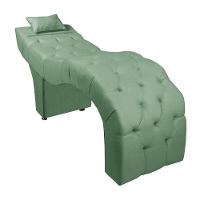 Maca Estofada Para Clínica De Estética Facial Com Capitonê Andressa Veludo Speciale Home Verde Samabaia - 1