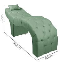 Maca Estofada Para Clínica De Estética Facial Com Capitonê Andressa Veludo Speciale Home Verde Samabaia - 2