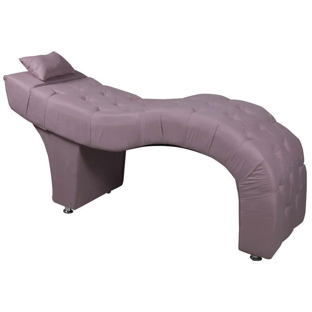 Maca Estofada Para Clínica De Estética Facial Com Capitonê Andressa Veludo Speciale Home Lilás - 5