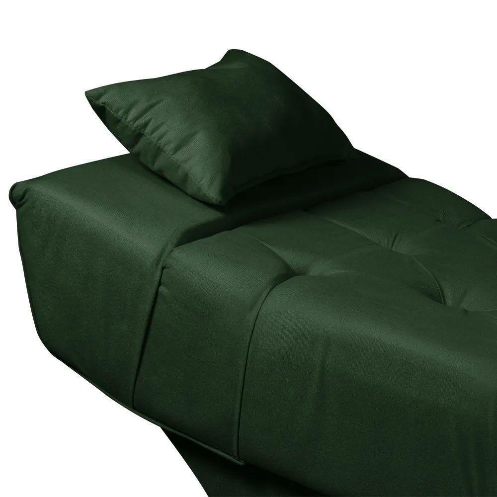 Maca Estofada Para Clínica De Estética Facial Com Capitonê Andressa Veludo Speciale Home Verde - 3