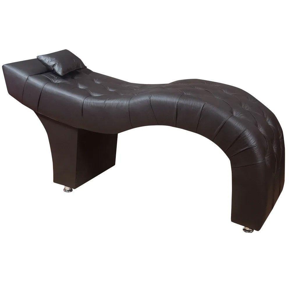 Maca Estofada Para Clínica De Estética Facial Com Capitonê Andressa Material Sintético Speciale Home Marrom - 7