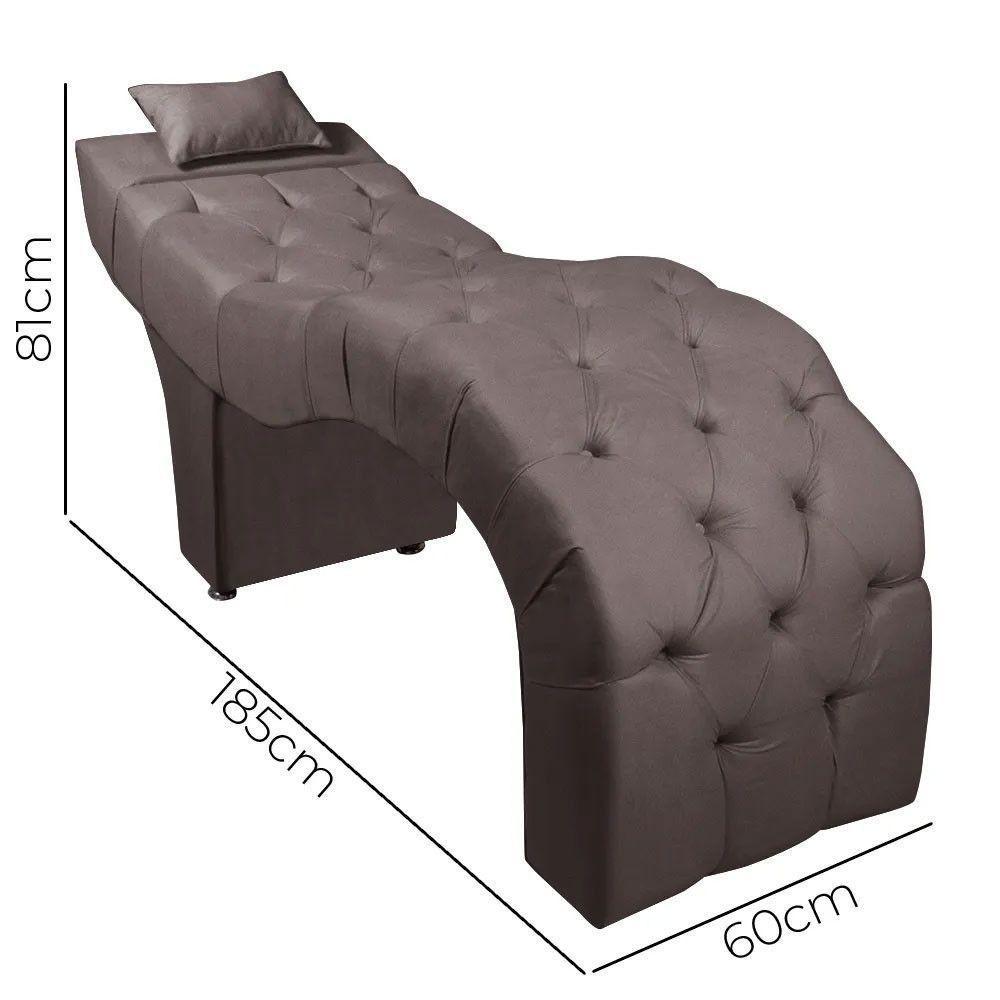 Maca Estofada Para Clínica De Estética Facial Com Capitonê Andressa Suede Speciale Home Café - 2