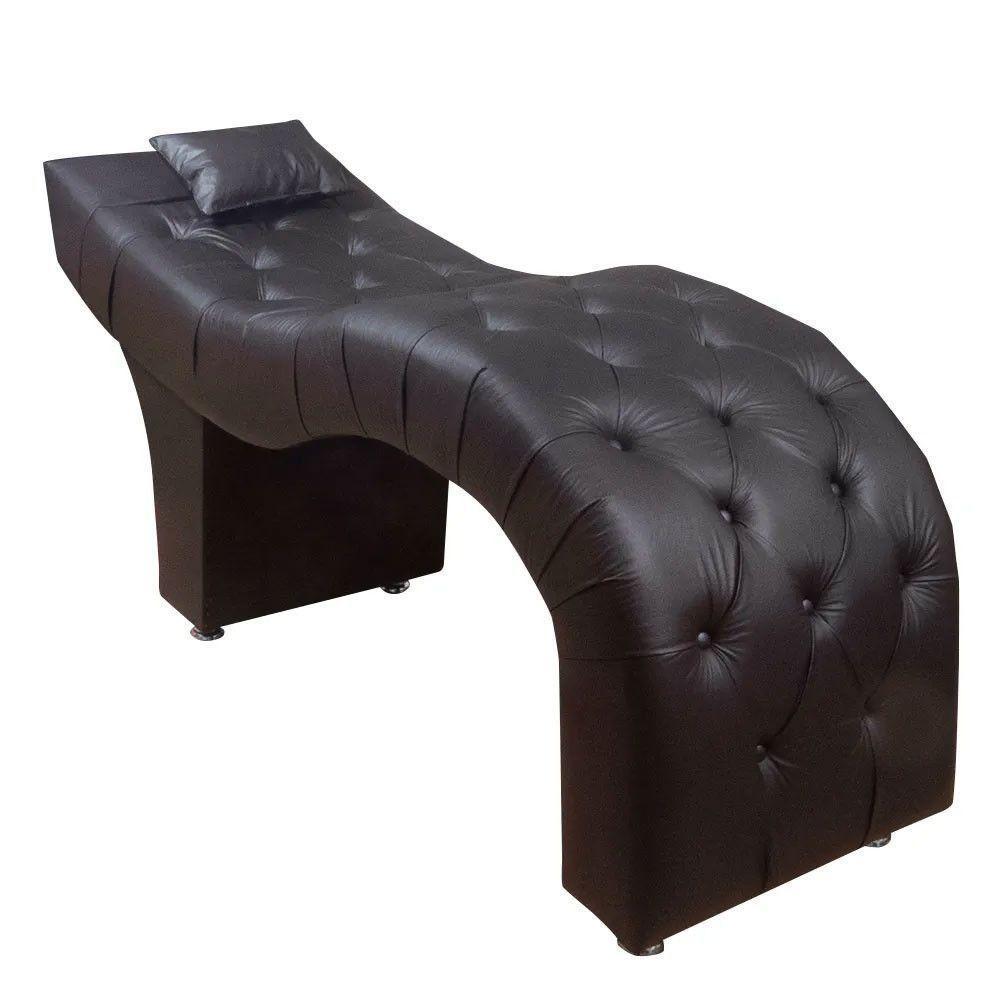 Maca Estofada Para Clínica De Estética Facial Com Capitonê Andressa Marrom Material Sintético Speciale Home Marrom - 1