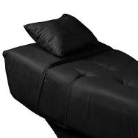 Maca Estofada Para Clínica De Estética Facial Com Capitonê Andressa Veludo Preto Speciale Home Preto