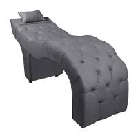 Maca Estofada Para Clínica De Estética Facial Com Capitonê Andressa Suede Speciale Home Cinza - 1