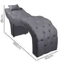 Maca Estofada Para Clínica De Estética Facial Com Capitonê Andressa Suede Speciale Home Cinza - 6