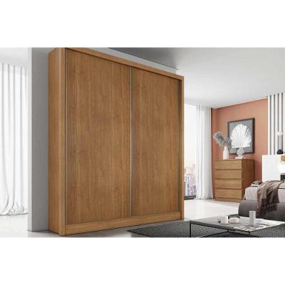 Guarda Roupa Solteiro Virtus Plus 2 Portas de Correr 3 Gavetas Freijó Cumaru MDF