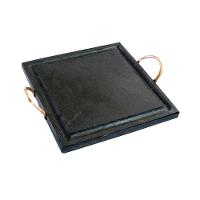 Kit 3 Grelha 06 Molheiras Em Pedra Sabão E Suporte G 25x25cm. - 4