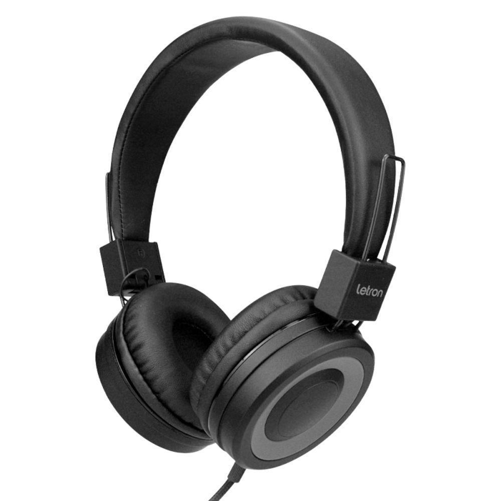 Fone De Ouvido Com Mic P3 Letron Circle Preto Estereo Driver - 3