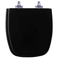 Assento Sanitário Laqueado Soft Close Fit Preto Para Vaso Celite - 1
