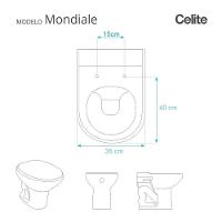 Assento Sanitário Laqueado Soft Close Mondiale Marfim (bege) Para Vaso Celite - 6