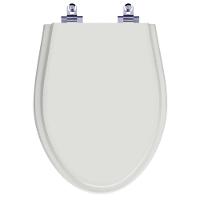 Assento Sanitário Laqueado Soft Close Victoria Sterling Silver (cinza Claro) Para Vaso - 1