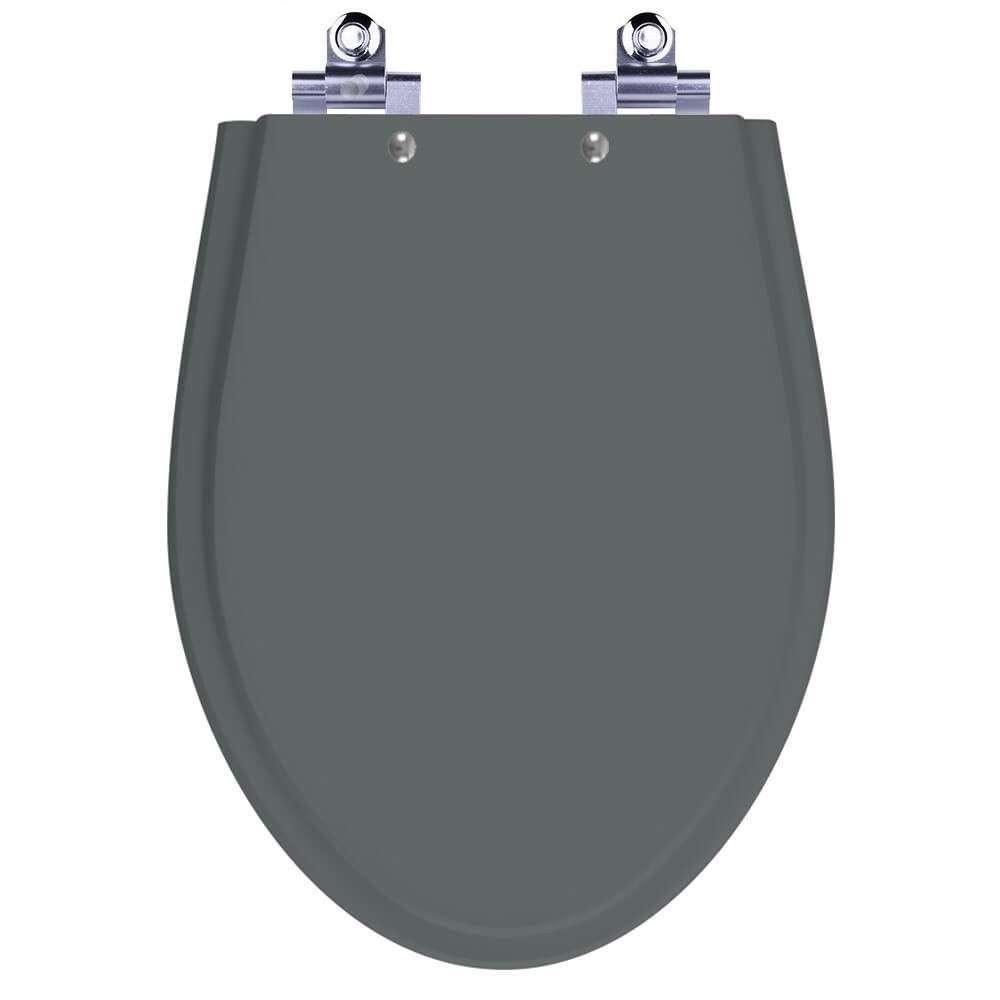 Assento Sanitário Laqueado Soft Close Absolute Cinza Quartzo (cinza Escuro) Para Vaso Ideal Standard - 1