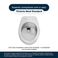 Assento Sanitário Laqueado Soft Close Victoria Visone Para Vaso Ideal Standard - 3