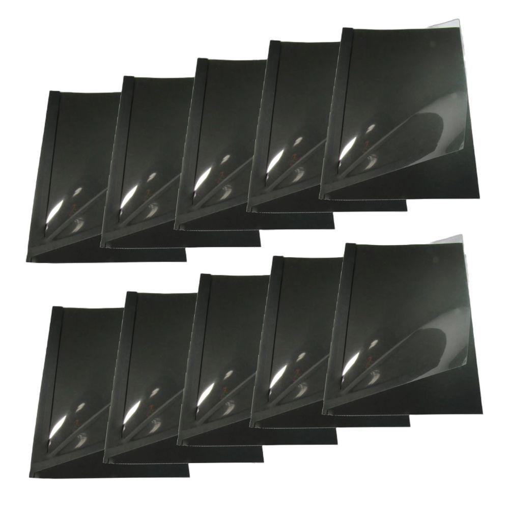 Kit 50 Capas Encadernação Térmica Até 200 Folhas A4 Preta. - 1