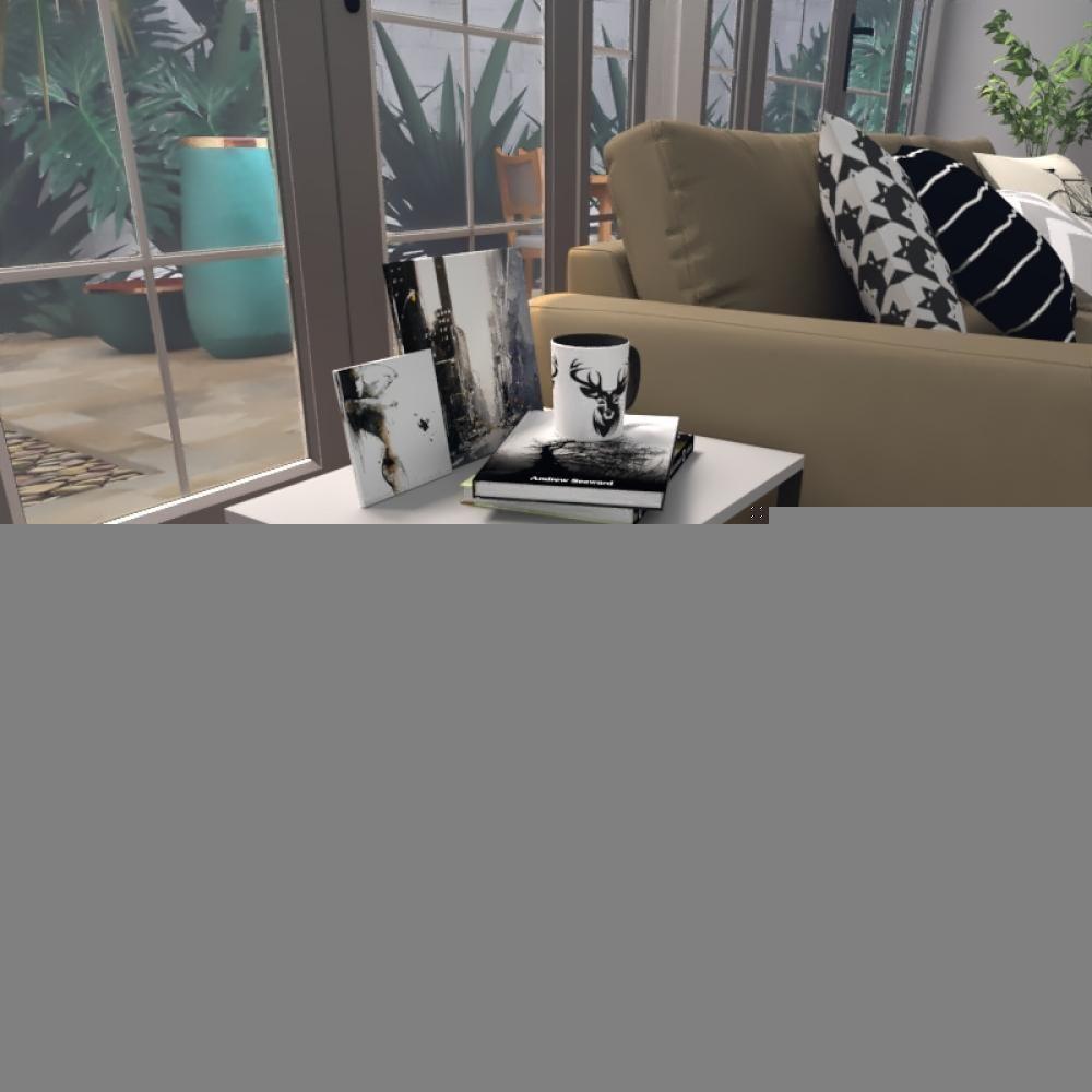 Mesa Lateral Cinza Aparador De Sofa Sala Mesa Lateral Cama - 1