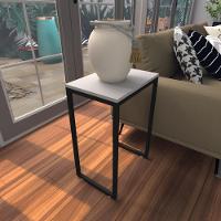 Mesa Lateral Cinza Aparador De Sofa Sala Mesa Lateral Cama - 1