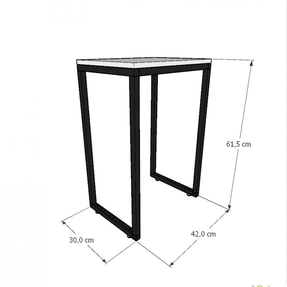 Mesa Lateral Preta Aparador De Sofa Sala Mesa Lateral Cama - 3