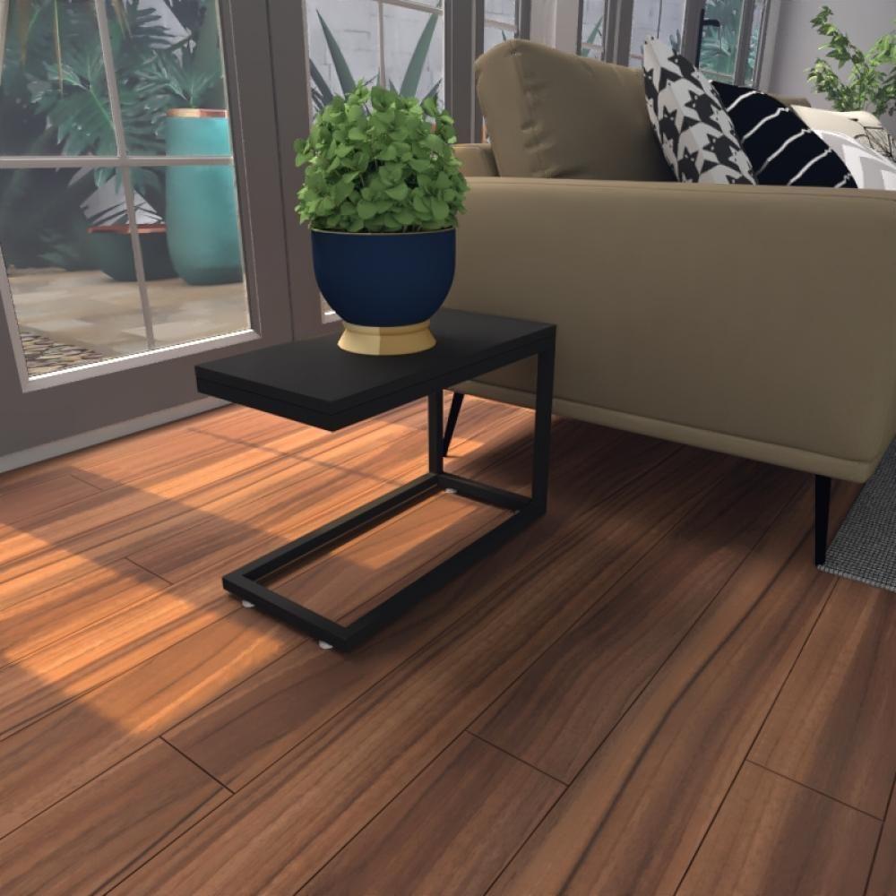 Mesa Lateral Preta Aparador De Sofa Sala Mesa Lateral Cama - 1
