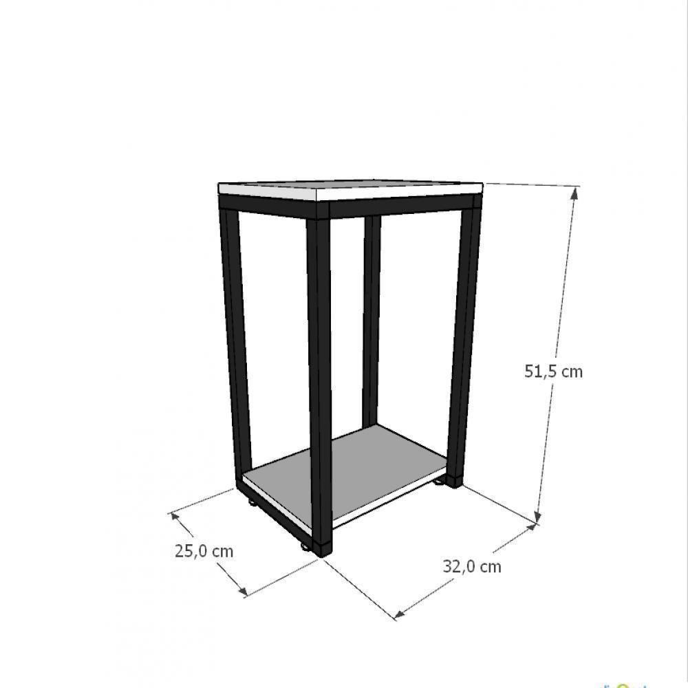 Mesa Lateral Preta Aparador De Sofa Sala Mesa Lateral Cama - 3