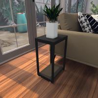 Mesa Lateral Preta Aparador De Sofa Sala Mesa Lateral Cama - 1