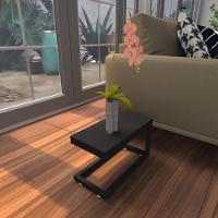 Mesa Lateral Preta Aparador De Sofa Sala Mesa Lateral Cama - 1