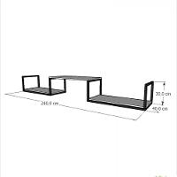 Aparador Industrial Branco Off White Moderno Cantinho Café Escritorio Simples Sala Estar Quarto - 3