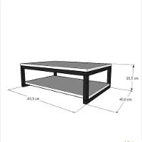 Aparador Industrial Branco Off White Moderno Cantinho Café Escritorio Simples Bancada Suspensa - 3