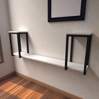 Aparador Industrial Branco Off White Moderno Cantinho Café Escritorio Simples Sala Estar Quarto - 1