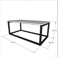 Aparador Industrial Branco Off White Moderno Cantinho Café Escritorio Simples Bancada Suspensa - 3