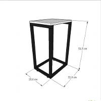 Mesa Lateral Branca Aparador De Sofa Sala Mesa Lateral Cama - 3