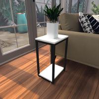 Mesa Lateral Branca Aparador De Sofa Sala Mesa Lateral Cama - 1