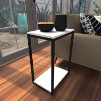 Mesa Lateral Branca Aparador De Sofa Sala Mesa Lateral Cama - 1