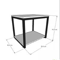 Mesa Lateral Branca Aparador De Sofa Sala Mesa Lateral Cama - 3