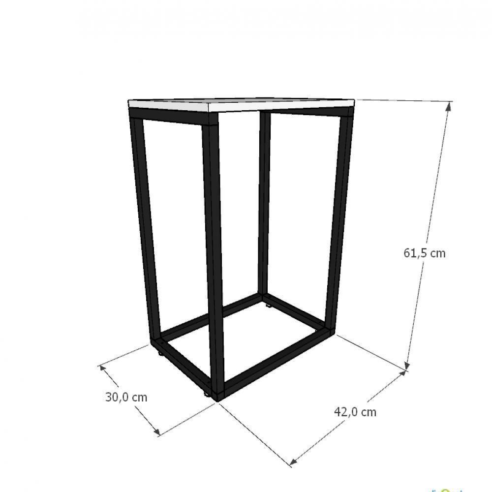 Mesa Lateral Branca Aparador De Sofa Sala Mesa Lateral Cama - 3