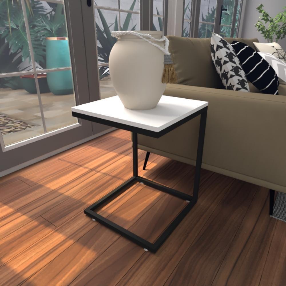 Mesa Lateral Branca Aparador De Sofa Sala Mesa Lateral Cama - 1