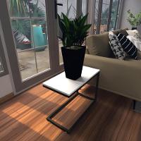 Mesa Lateral Branca Aparador De Sofa Sala Mesa Lateral Cama - 1